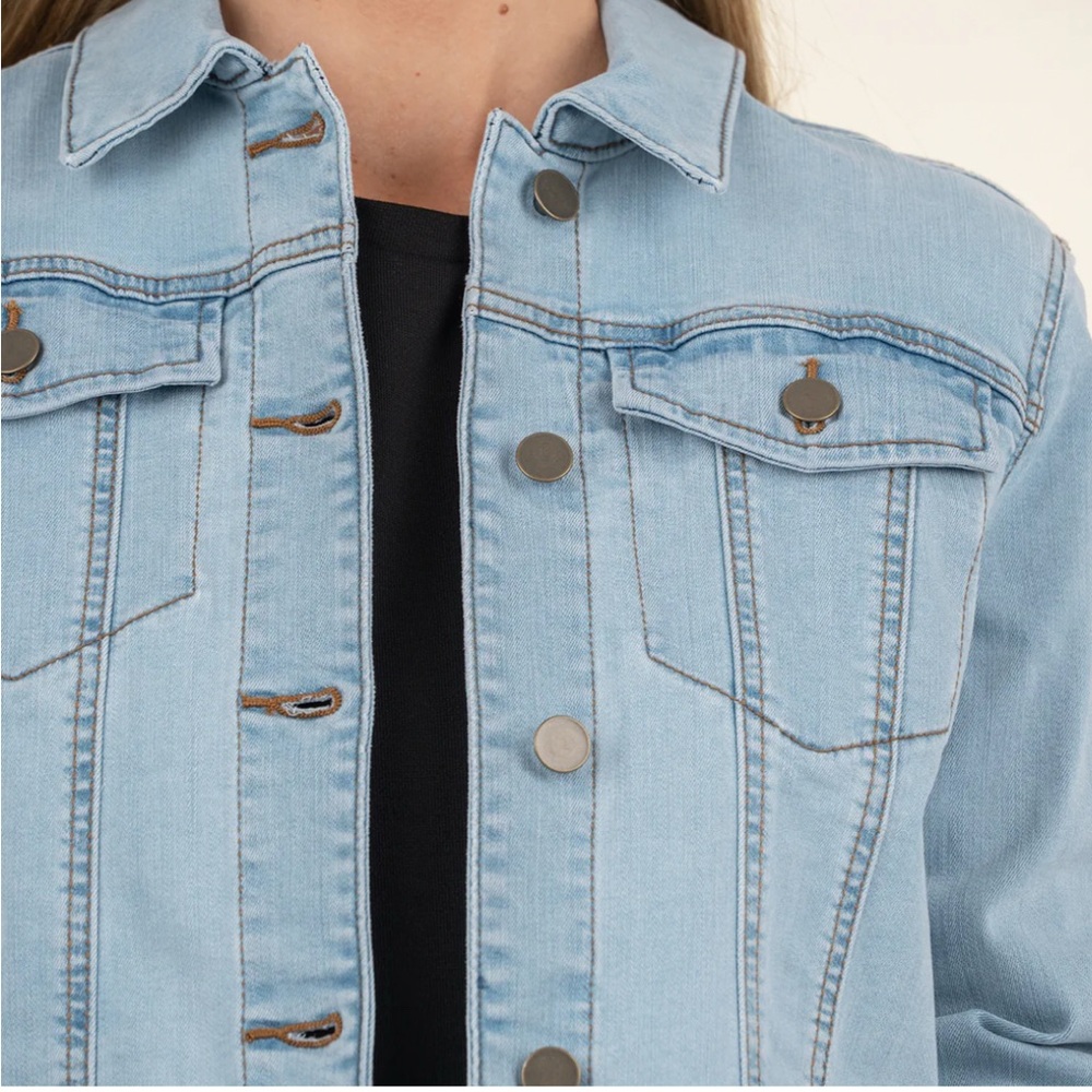 Kut from the Kloth Julia Crop Light Blue Jean Jacket